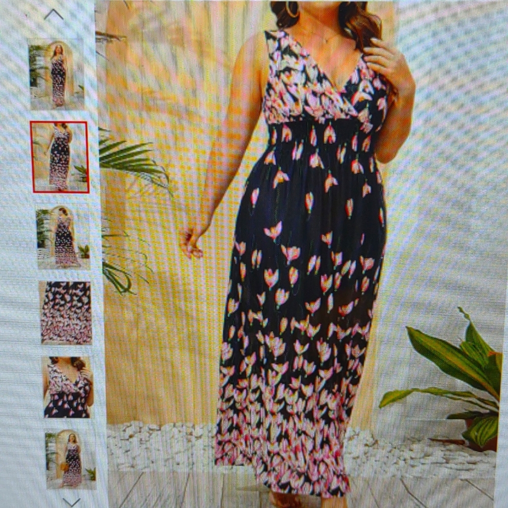 NEW Maxi Dress Floral V Neck Sleeveless